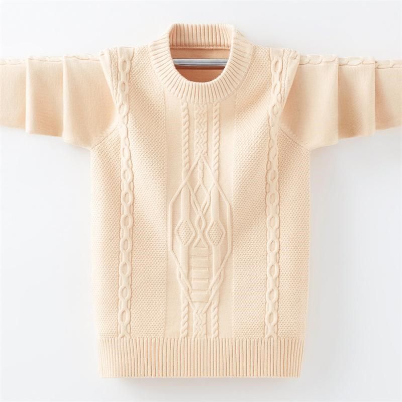 男童毛衣假两件2024秋冬新款加绒加厚纯棉针织衫男孩衬衫领打底衫