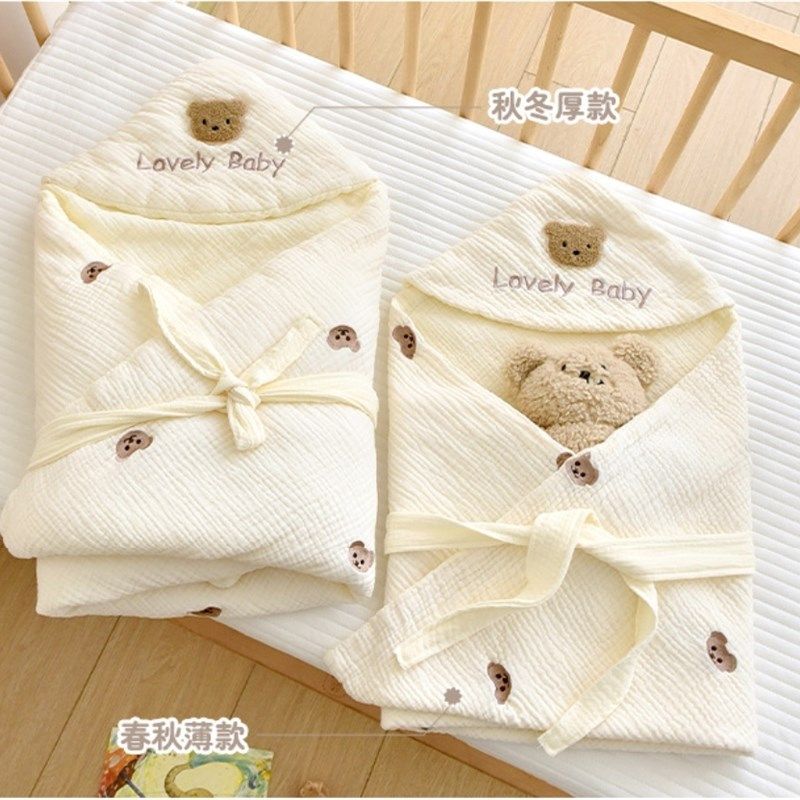 新生婴儿纯棉纱布外出防风包被宝宝产房抱被纯棉春夏夹棉被不可拆,婴童用品,婴童抱被/抱毯,淘宝优惠券,粉丝福利购,淘宝优惠卷