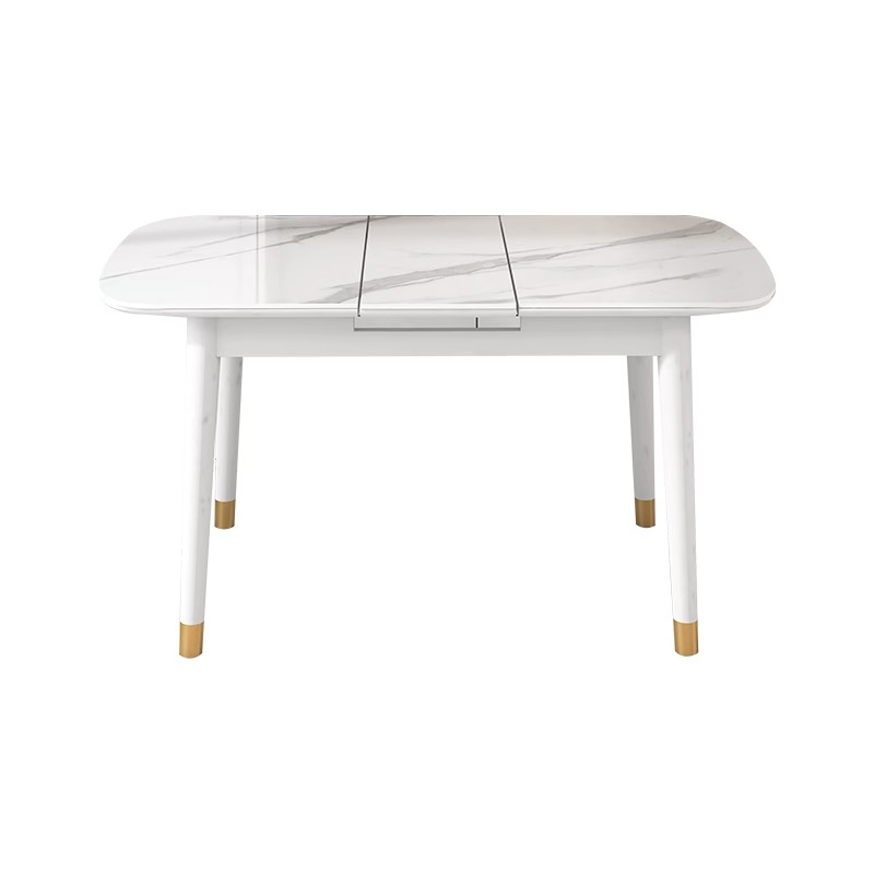 直达香港岩板餐桌伸缩带电池炉组合小户型家用实木轻奢折叠吃饭桌