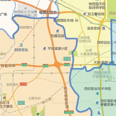 2021新款西安市地图办公室挂图高清防水客厅墙壁贴超大装饰画定制