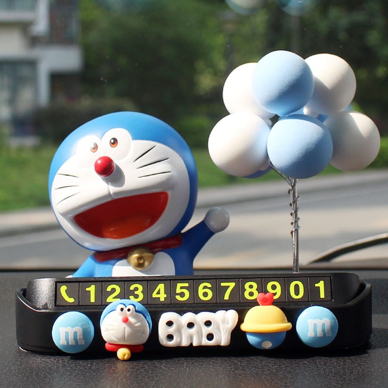 临时停车号码牌汽车隐藏式停车牌可爱卡通公仔挪车牌创意移车装饰