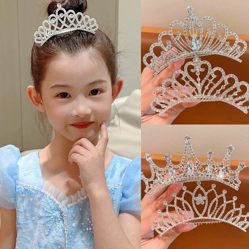 皇冠头饰儿童公主发卡女孩发夹女童插梳发梳宝宝发夹生日发饰发卡