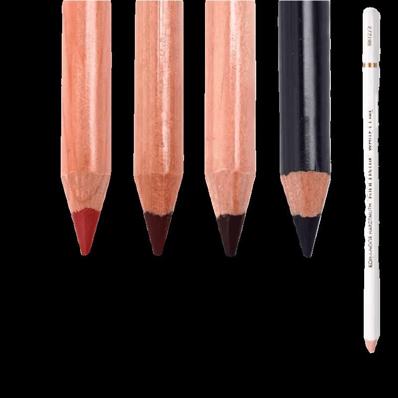捷克酷喜乐粉画笔白色高光炭笔色粉笔素描炭铅笔炭画铅笔红深浅咖,文具电教/文化用品/商务用品,炭笔,淘宝优惠券,粉丝福利购,淘宝优惠卷