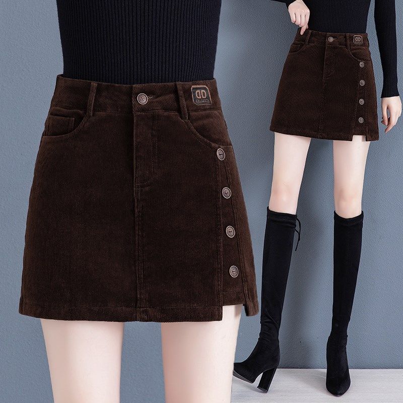 灯芯绒短裙裤女2025年秋冬季新款高腰a字外穿假两件条绒靴短裤子,女装/女士精品,休闲裤,淘宝优惠券,粉丝福利购,淘宝优惠卷