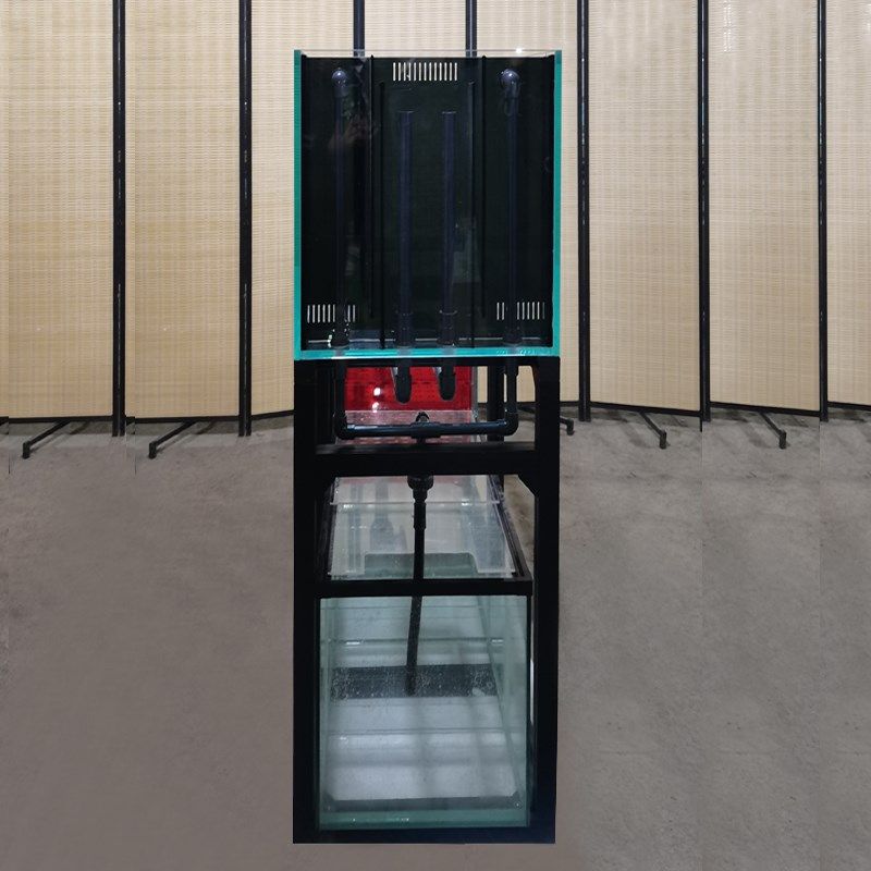 极窄黑玻侧溢流生态溪流缸超白玻璃鱼缸底滤客厅大中小型定制定做,宠物/宠物食品及用品,桌面缸,淘宝优惠券,粉丝福利购,淘宝优惠卷