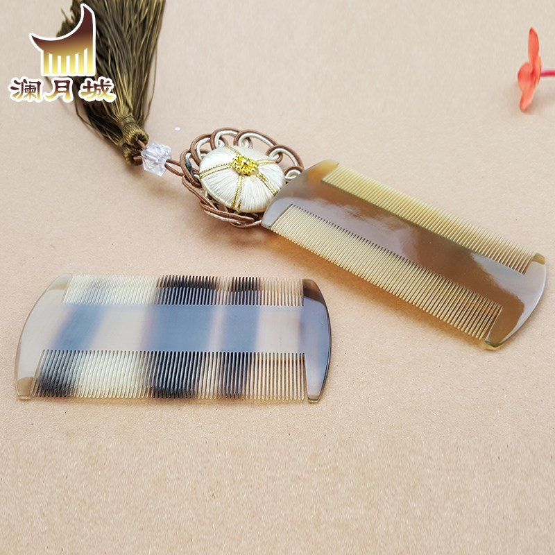 天然i牛角蓖梳子除头虱去虱子儿童去虱卵刮头老式超密齿细齿头屑