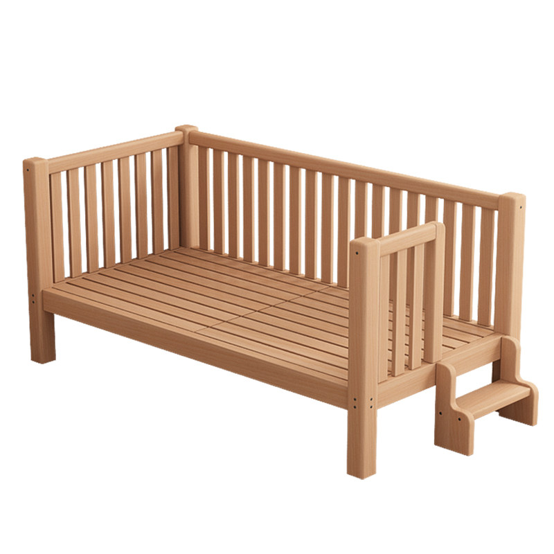 榉木儿童床拼接床婴儿实木床带护栏床边加宽单人床宝宝加宽平接床,住宅家具,儿童拼接床,淘宝优惠券,粉丝福利购,淘宝优惠卷