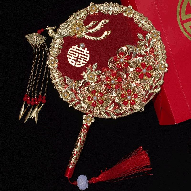 古风团扇新娘结婚礼扇子出嫁手捧花中式秀禾服手工喜扇diy材料包,鲜花速递/花卉仿真/绿植园艺,新娘手捧花,淘宝优惠券,粉丝福利购,淘宝优惠卷