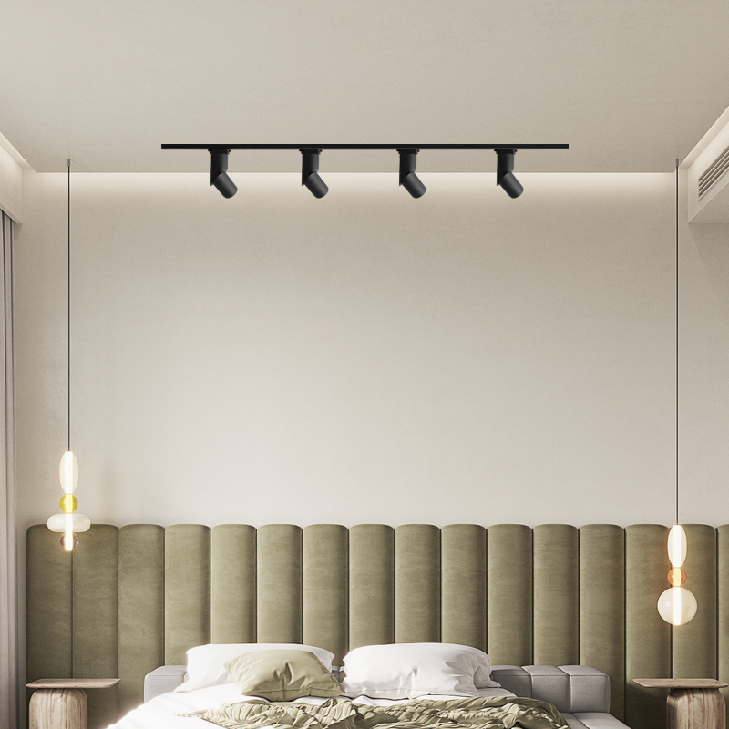 明装筒灯吸顶店铺可调角度客厅餐厅灯服装店背景墙过道灯轨道射灯