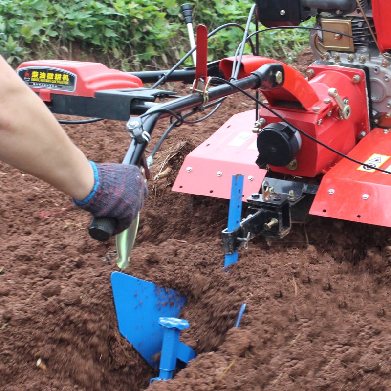 微耕机开沟器开沟犁可调式手扶多功能小型果园施肥开沟翻土起垄器