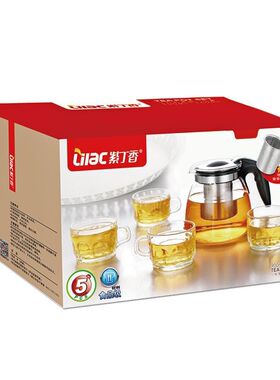 紫丁香耐热玻璃茶壶家用大容量水壶功夫红茶茶具花茶壶泡茶器茶杯