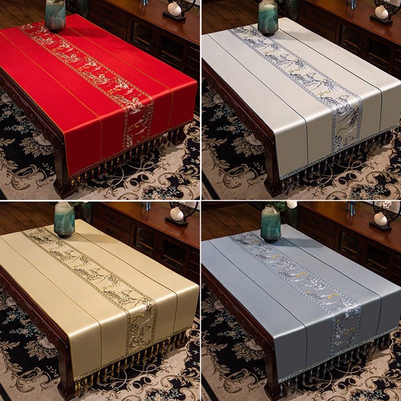 北欧新中式防水茶几布布艺盖布家用客厅餐桌垫长方形台布轻奢桌布,居家布艺,桌布,淘宝优惠券,粉丝福利购,淘宝优惠卷