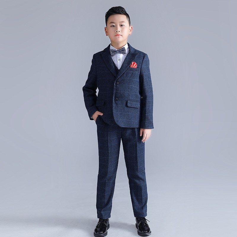 男童礼服套装秋冬大童西装加大加宽胖童小孩小西服休闲秋冬演出服