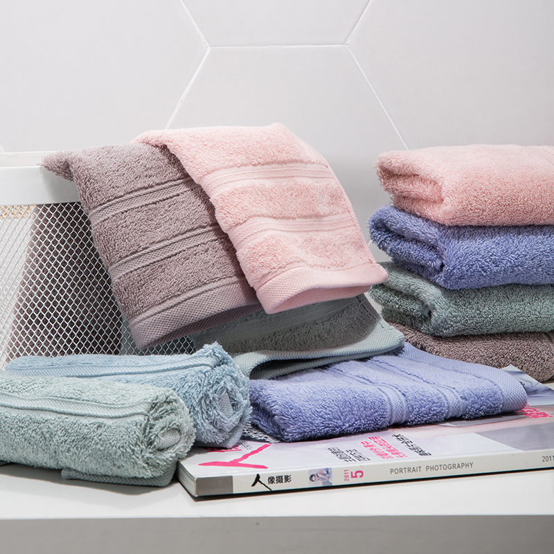 幸和素色新疆长绒棉方巾纯棉成人洗脸小毛巾吸水家用