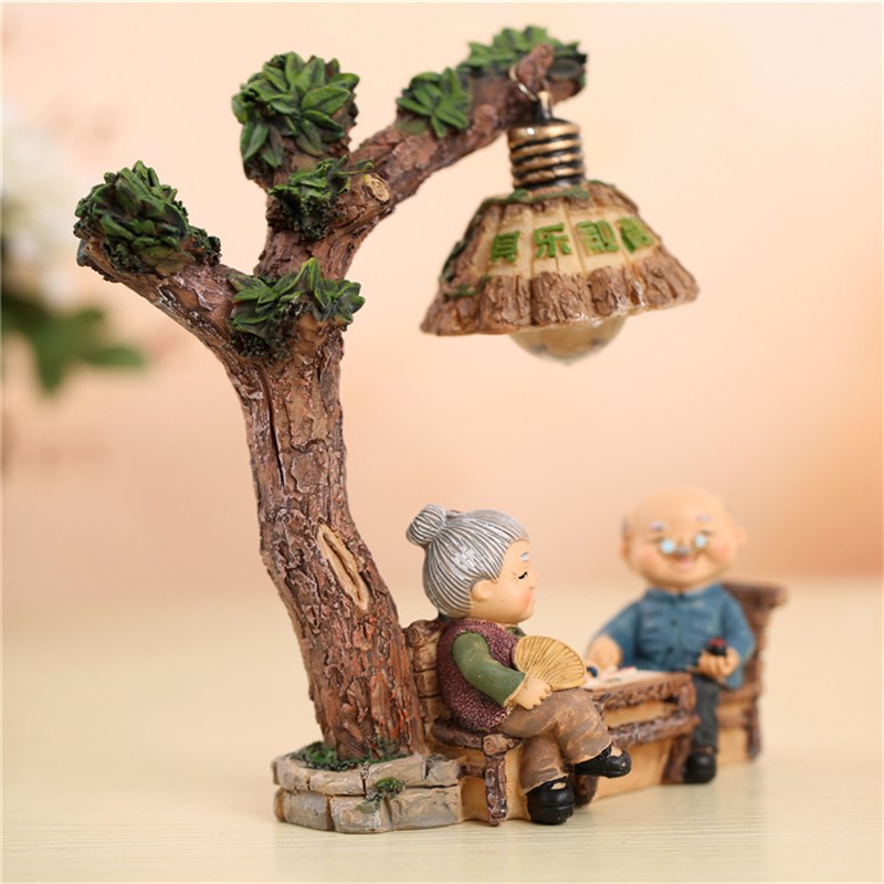 创意生日礼物老人老头老太太家居装饰品小摆件爷爷奶奶白头偕老