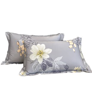 全棉长绒棉贡缎枕套纯棉学生成人单人枕头套单只装 枕芯套48X74cm