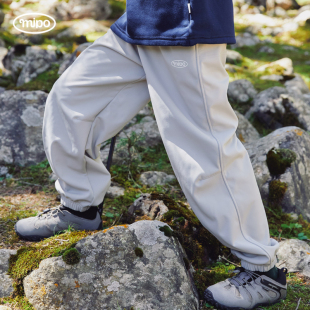 女童冲锋裤 mipo 子男加绒加厚2023新款 儿童裤 户外防水 AW23冬装