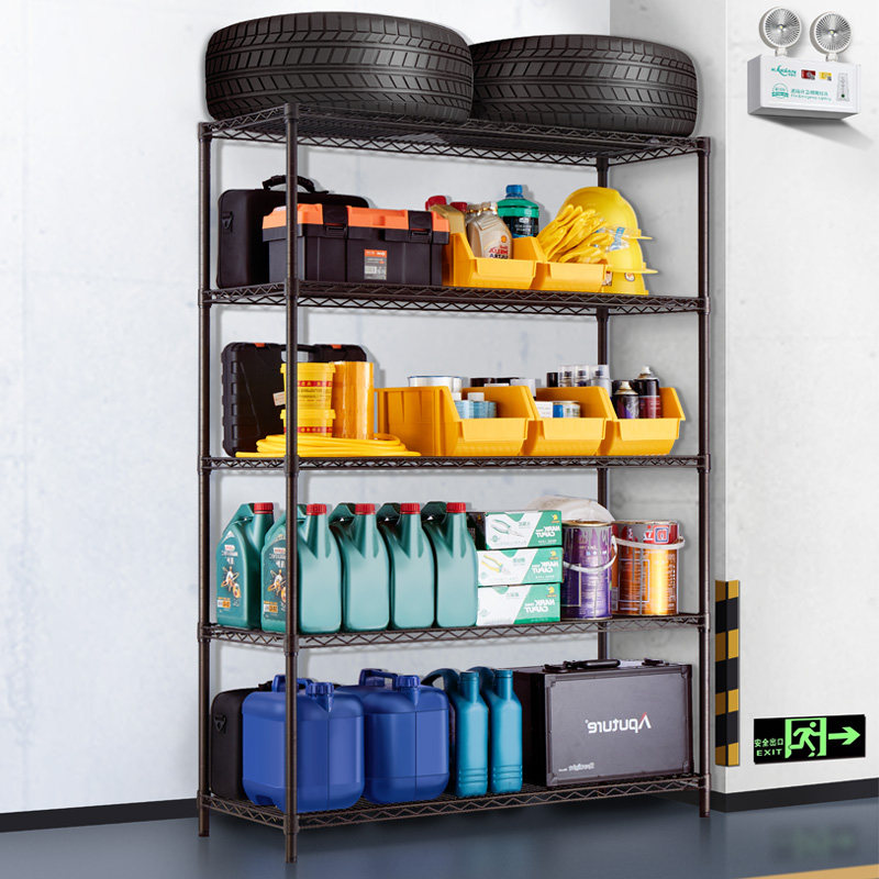 美之高货架置物架多层仓储商用仓库家用重型储物柜非角钢木可拆卸