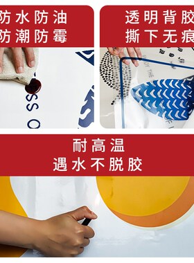 厨房防油贴纸防水防潮耐高温装饰自粘墙纸灶台墙贴遮丑家用李知弥