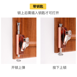有框门插销锁旋转门铝合金门木门单开双开门弹簧落地锁双门地插锁