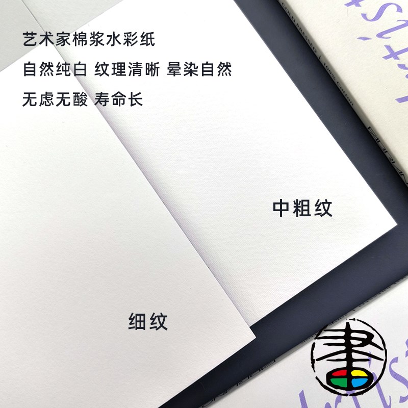 意大利法比亚诺明信片水彩纸 300g全棉中粗细纹水彩本 飞碧纳