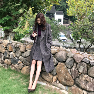 包臀半裙女士羊毛套装 Alone 外套 秋冬轻熟长款 J299 Savor龙喜儿