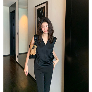 吊带背心女2025新款 高级感天丝亚麻无袖 J525 Savor龙喜儿 Alone