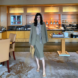 套装 Alone 半裙时尚 优雅老钱风女士西装 Z632 Savor龙喜儿高端经典