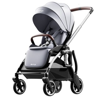 布格特Rojo婴儿推车可坐可躺真避震器避震双层护脊硬靠背婴儿推车