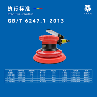 抛光打蜡机 汽车美容钣金墙面地板腻子修补海绵砂纸5寸气动打磨机