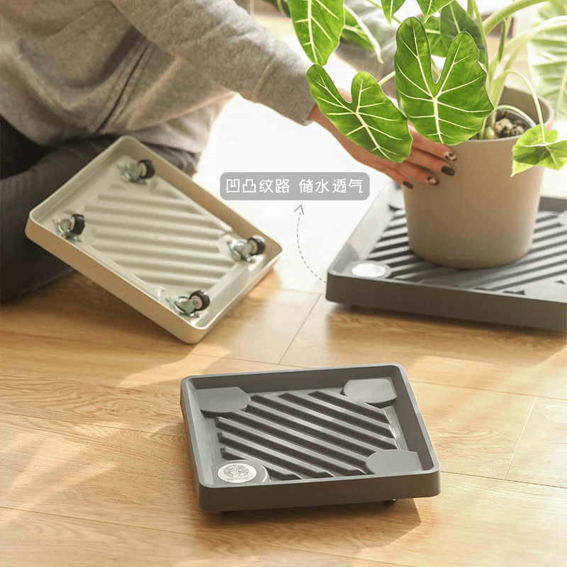 正方形花盆托盘移动带轮滚轮万向轮塑料透气加厚大号四方绿植底座,鲜花速递/花卉仿真/绿植园艺,花托/移动托盘,淘宝优惠券,粉丝福利购,淘宝优惠卷