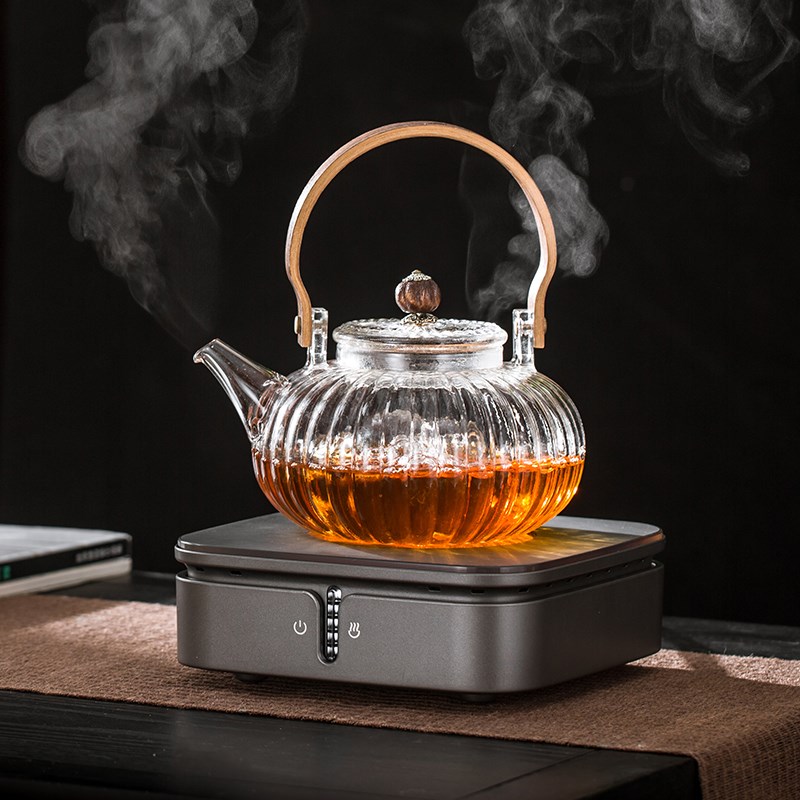 德茗堂猫眼二代电陶炉煮茶玻璃烧水壶蒸茶家用迷你小型电磁炉茶炉