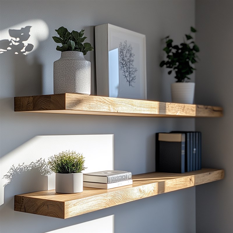 墙上复古置物架墙壁书架挂墙隔板墙面壁挂式展示架一字板上墙层板