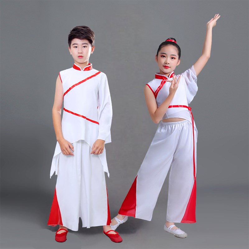 六一儿童大合唱万疆舞蹈演出服儿童长裙歌唱祖国开场舞中国风服装