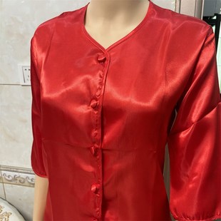 香港结婚用品新娘传统红色上头衣无口袋龙凤褂秀禾服打底喜庆睡衣