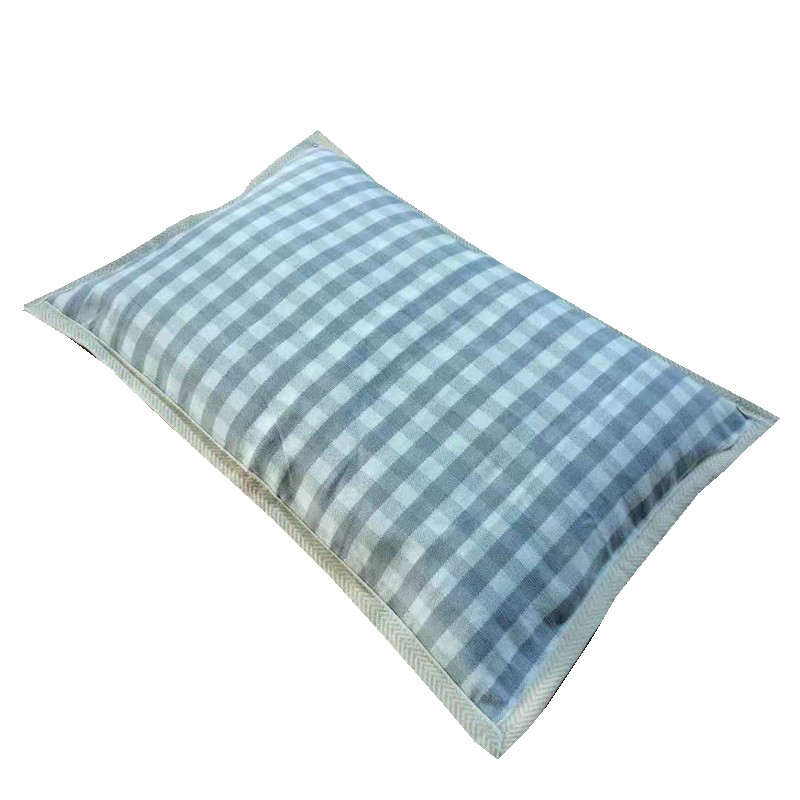 舒适清爽纯棉加厚老粗布儿童荞麦壳枕头学生成人单人枕多色助睡眠