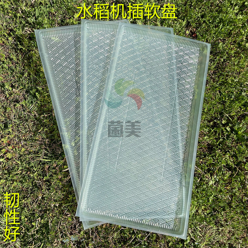 新款9寸水稻育秧盘透气平盘营养种植塑料育苗盘9寸7寸机插软盘