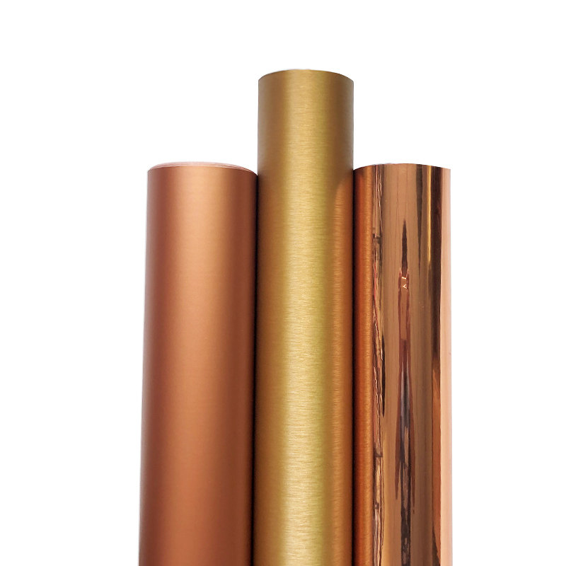 玫瑰金色镜面拉丝加厚家具翻新电梯门不锈钢橱柜贴纸厨房台面防水