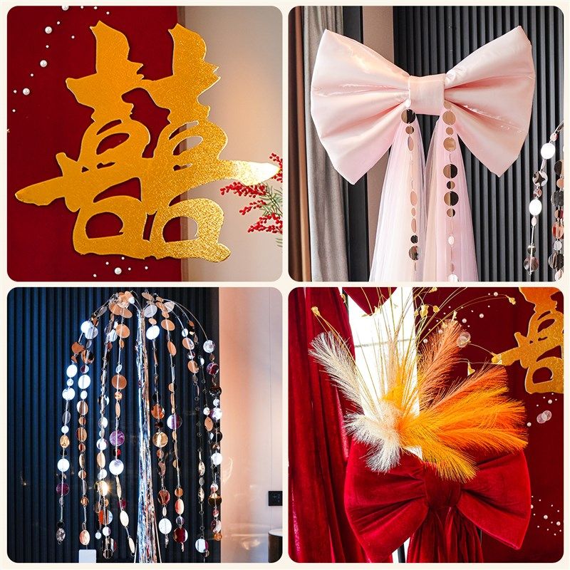 新中式婚房布置结婚客厅喜字婚礼喜庆装饰蝴蝶结绒布贝母kt板套装,节庆用品/礼品,婚房装扮用品,淘宝优惠券,粉丝福利购,淘宝优惠卷