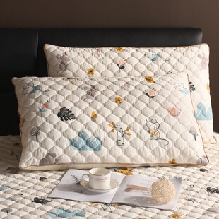 夹棉枕套一对装大号成人全棉纯棉加厚信封式枕头枕芯罩单人枕头套