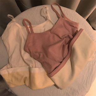 内搭打底衫 毛衣针织衫 保暖女上衣初秋冬新款 吊带背心加绒加厚修身