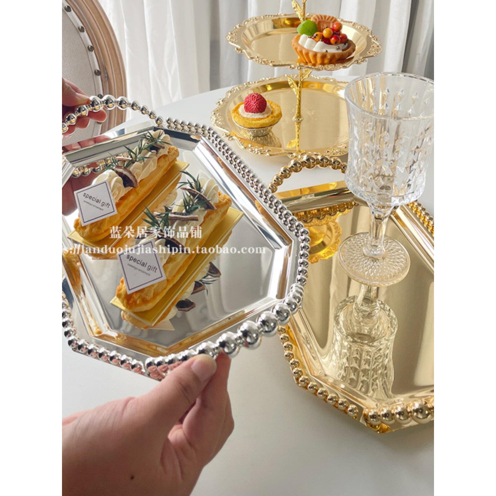 采购产品轻型豪华托盘存储架，甜品桌，茶歇糕点托盘，婚礼糕点桌
