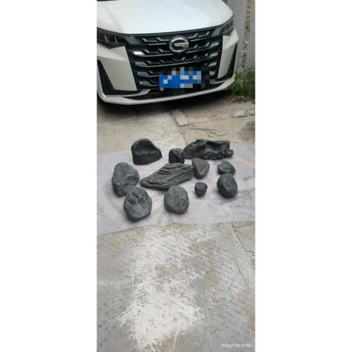 彷真小石头玻璃纤维石头苔藓假山园林景观石造型车载书桌量多优惠