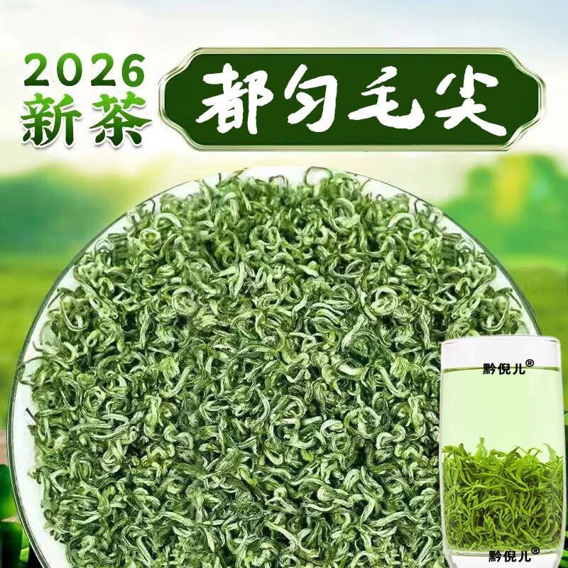 贵州都匀毛尖茶叶2026新茶叶明前嫩芽浓香型春茶正宗高山云雾绿茶