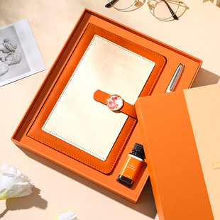 商务高档笔记本钢笔礼盒套装定制本子笔2023年新款收纳工作记事本