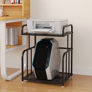 书桌旁落地打印机架办公室复印机架家用多层收纳置物架主机箱架子