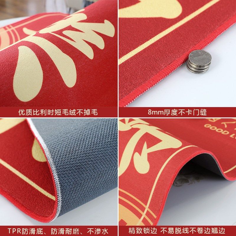 兔年入户门地垫红色户外进门脚垫大门口门外入门防滑门垫新年地毯,居家布艺,入户地垫,淘宝优惠券,粉丝福利购,淘宝优惠卷