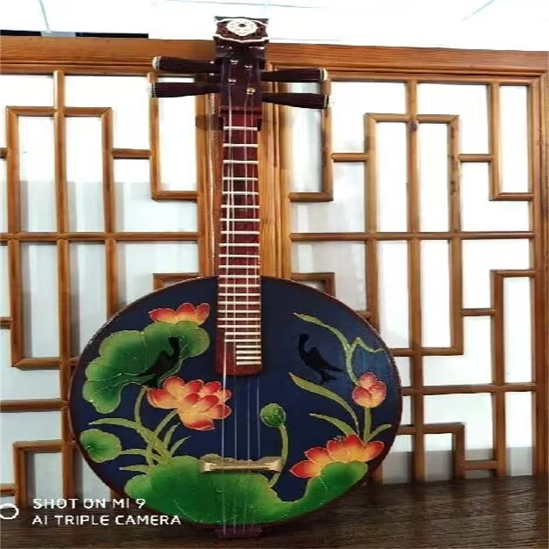 中阮手工彩绘专业乐器新型复古中式装饰琴面板手绘初学入门