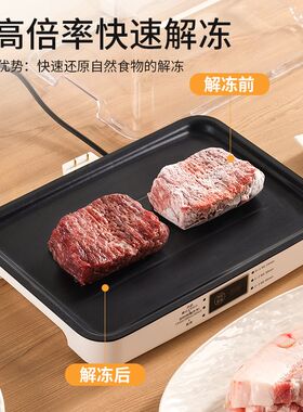 解冻神器家用快速解冻肉牛排解冻导热板恒温化冻盘保鲜解冻机器