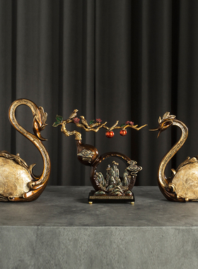 葫芦大象摆件创意客厅轻奢电视柜玄关家居装饰品招财美式乔迁礼物